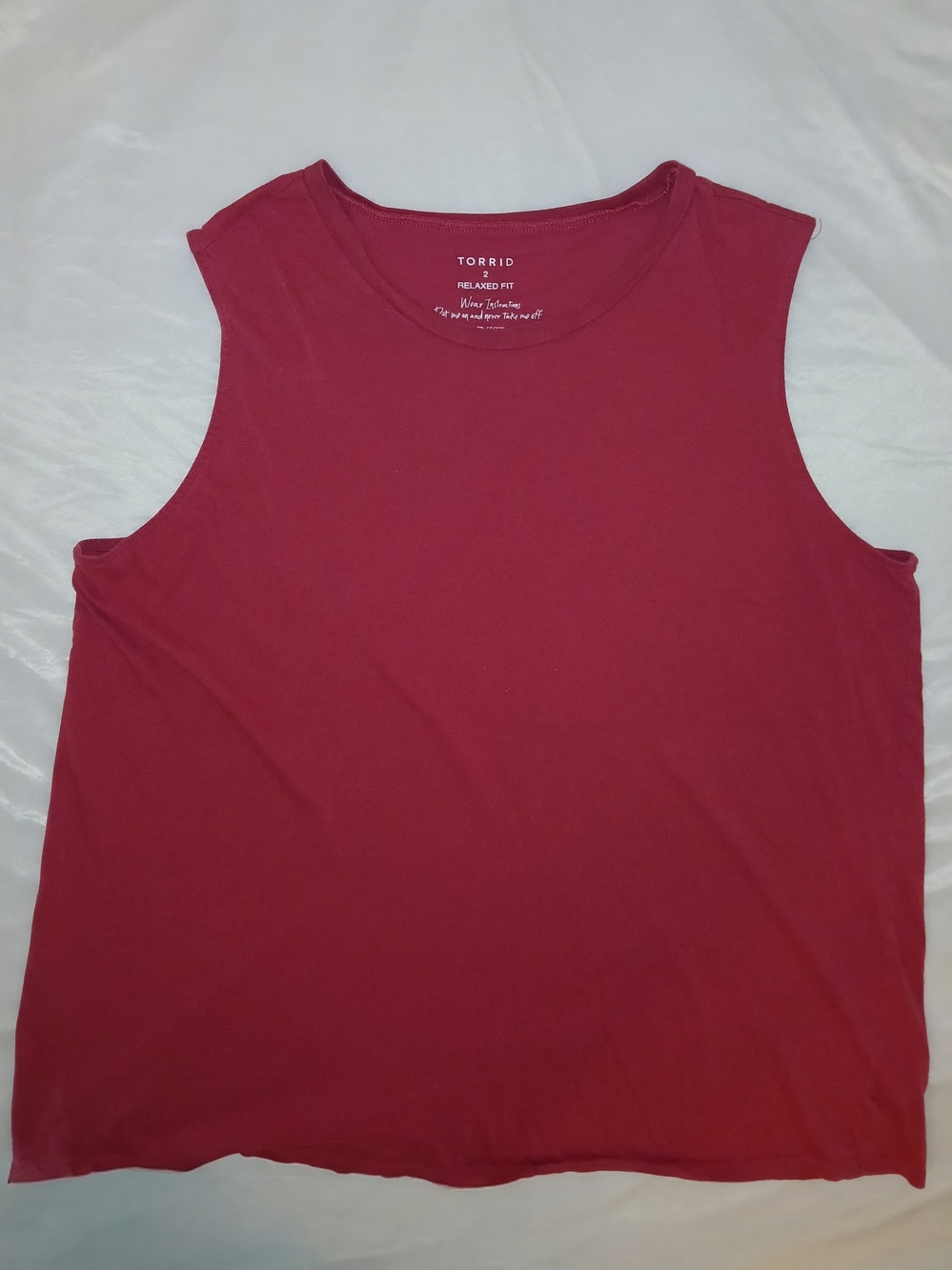 torrid Sleeveless Muscle Top - Wine Red Size 2